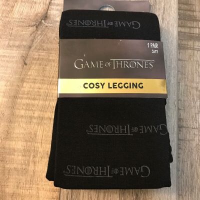 Games Of Thones Black Cosy Leggings Size S/ M - NEW Primark