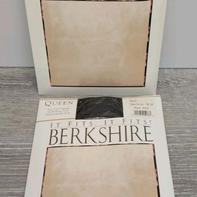 Berkshire Queen Stockings Sz 5x - 6x Navy X2 Lot of 2 Pair New