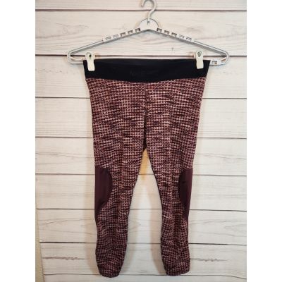 Nike Pro Hyperwarm Women's Burgundy Diamond Elastic Waist Ankle Leggings Size 2X