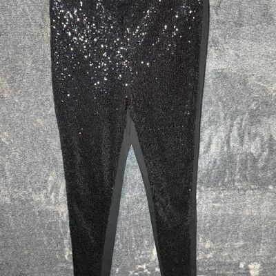 Chicos Ponte Sequin Leggings Size 1T (8 Tall) Shimmer Sparkle Leggings