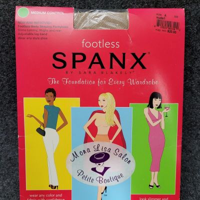 Spanx Footless Body Shaping Pantyhose Medium Control Slimming Size A Nude 1 NEW