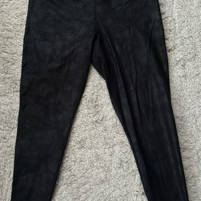 MAURICES Women's Size L Long Black Shimmer Stretch Hi-Waist Leggings