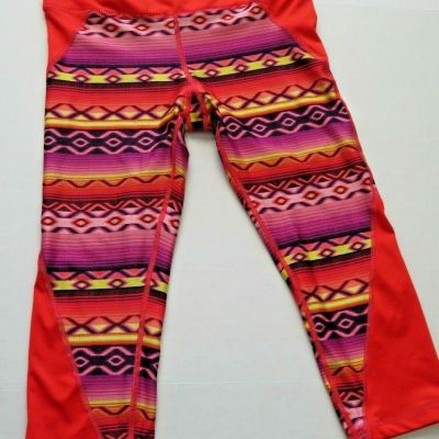 Gianni Bini Womens Size S Bright Geometric Aztec Print Cropped Leggings