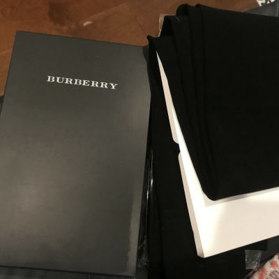 AUTHENTIC BURBERRY WOMEN GIRLS STOCKING BLACK LEGGINGS SEXY NIB 1 size fits all