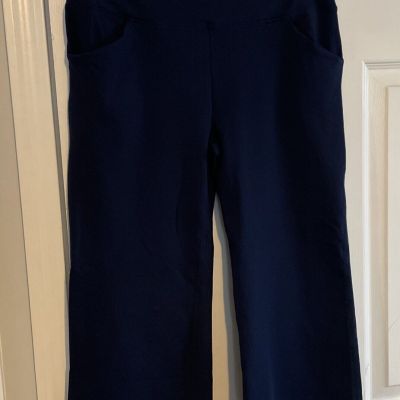 Ododos Women's Leggings Capri Blue L Pre-Owned