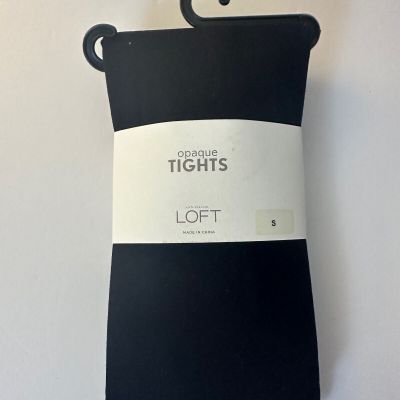 Loft Opaque Black Tights Size Small S NEW