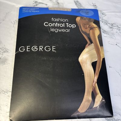 George Fashion Control Top Legwear Nude plus 4835 pinstripe pattern