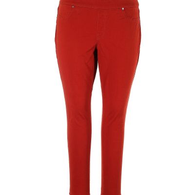 New Directions Women Red Jeggings 16 Petites