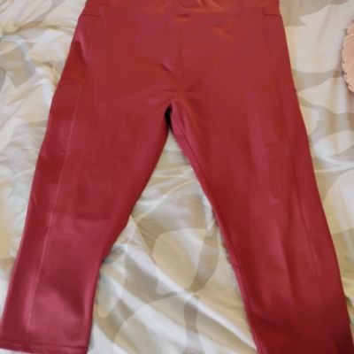 Women's leggings R.A.G. Plus Size  2X Wicking,Lightweight,Quick Dry Rose Red