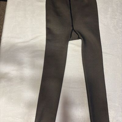 Women's High-Waist Casual Leggings Fleece-Lined Sheer Tight