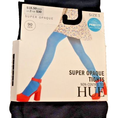 New Hue Navy Blue SZ 1 Super Opaque Tights U11923