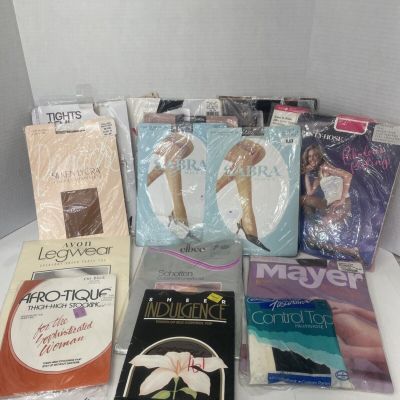 Huge Vintage Sheer Pantyhose Stockings Lot 16 Pair