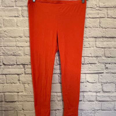 Rundholz Leggings! Orange for all year. Super stretch! Sz L. Plus size too!