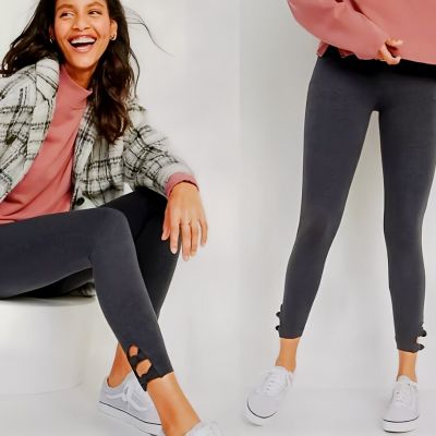 Old Navy Women's High Rise Double Knot Jersey Dark Gray Leggings Size 4X NWT