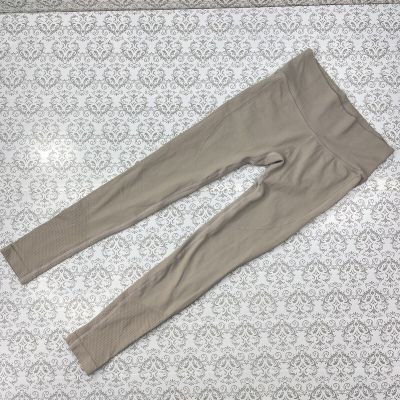 Stretch Beige Leggins Pants Compression Women's Size S