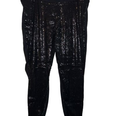 Torrid Women’s Full Length Signature Waist Sequin Legging Size 2X Black Festive