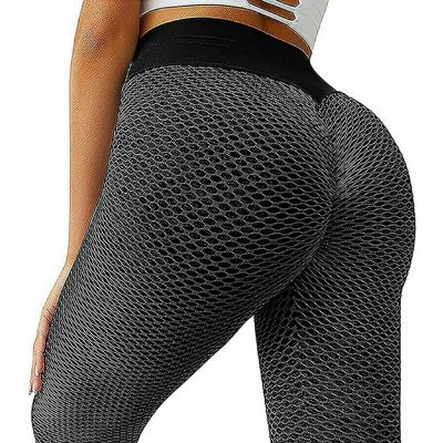 Women Tik Tok Yoga Pants Anti-Cellulite Push Up Ruched High Waist Leggings Gym