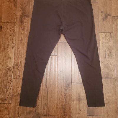 No Nonsense Women's Cotton Poly Blend Stretch Leggings Size XXL Espresso Brown