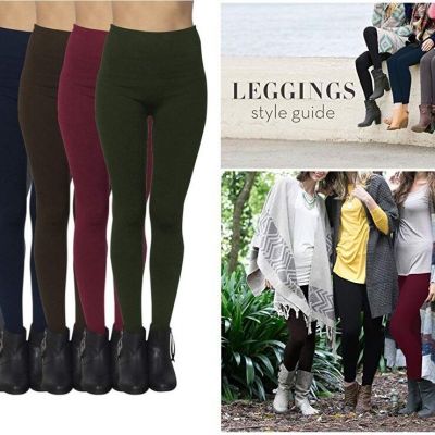 3 Pack Women Fleece Lined Leggings Soft High Waist Slimming Winter Warm Plus Sz