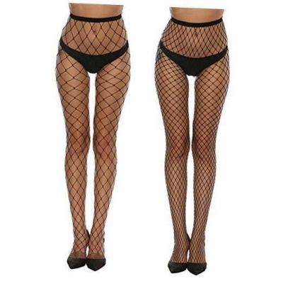 High Waist Fishnet Stockings Classic Fishnet Tights X-Large-XX-Large Black-2