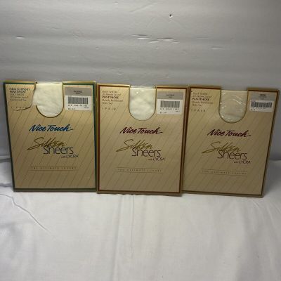 Vintage Nice Touch Silken Sheers Pantyhose Average Control Top NOS Lot Of 3 USA