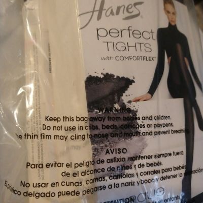 2 pairs. Hanes Perfect Tights Comfort Flex Panty Blackout Darkest Coverage XTemp