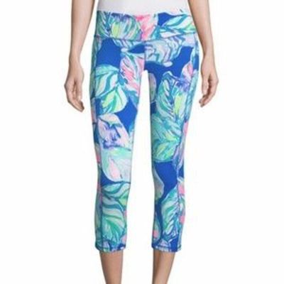 Lilly Pulitzer Luxletic Weekender Crop Bright Colorful Athletic Leggings Small