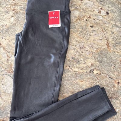 Spanx Faux Leather Legging Black Size Large NWT