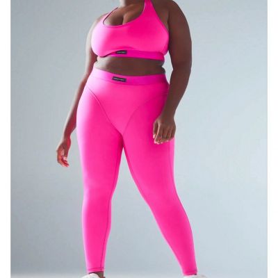 NEW Savage X Fenty Women’s Lineup High-Waist Pocket Leggings Plus Size 3X Pink