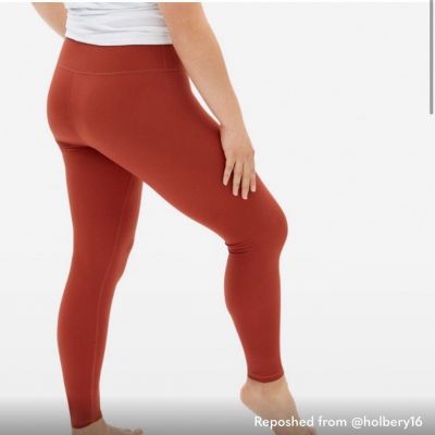 Everlane The Perform Renew Rust Athletic Workout Leggings Pants Womens Sz Medium