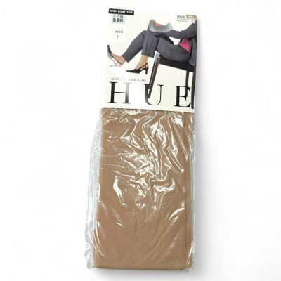 HUE Sheer Knee High Womens Size 1 - Bare 100-200lbs Up To 6” - 2 Pair Pack - NWT