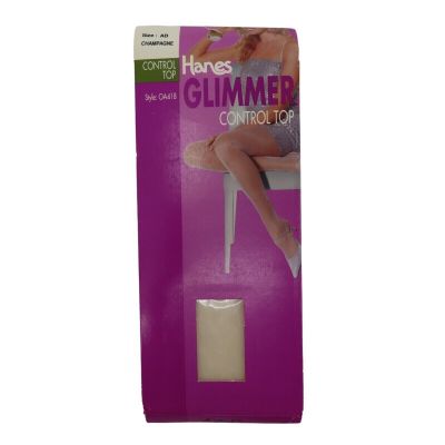 Hanes Glimmer Control Top AB Champagne OA418 2005 Hosiery Tights NEW Women Y2K