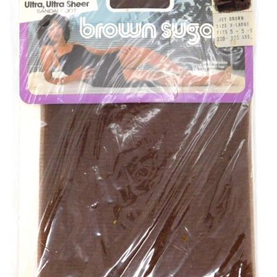 Pantyhose Queen Size Ultra Sheer Sandalfoot Brown Sugar Size XLarge 5' to 5'9