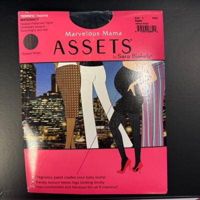 Assets - Marvelous Mama - Terrific Tights - Maternity - Opaque Stripe -NWT- Sz 1