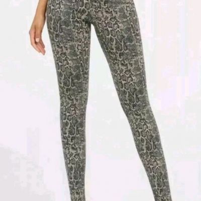 New SPANX Ankle Jean-like Leggings Taupe Snakeskin XL