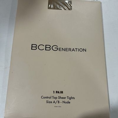 BCBGeneration Control Top Sheer Tights Nude Size A/B