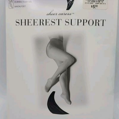 JCPenney Sheer Caress Pantyhose Queen Tall Control Top Off Black NEW