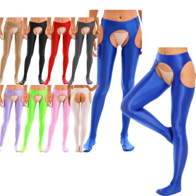 US Women Pantyhose Semi-Sheer Lingerie Compression Tights Footed Underwear Nylon