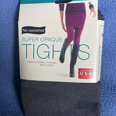 No Nonsense Super Opaque Tights, Size Small