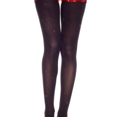 NEW sexy MUSIC LEGS opaque SHIMMERY sparkle METALLIC glitter STOCKINGS pantyhose