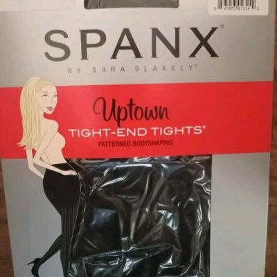 Spanx Fishnet Tights Size A Uptown Tight-End Body Shaping Black NOS