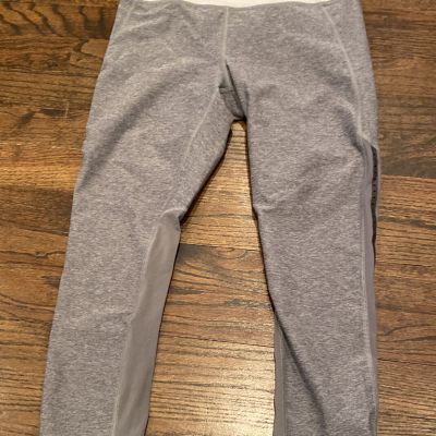 Lululemon Pace Pusher Crop Full-On Luxtreme Gray/White Women’sSize 4