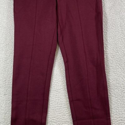 NWT Style & Co Women's Scarlet Wine Ponte Legging, Mid Rise Comfort Waste Size S