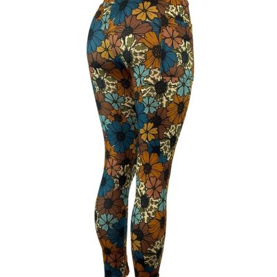 Cow Print Flowers! Super Soft Leggings with Pockets!