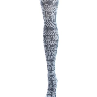 Flake Zone Cotton Blend Sweater Tights