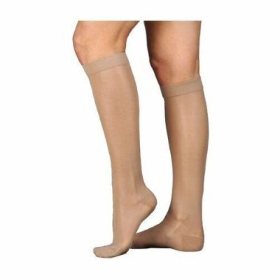 Juzo Naturally Sheer Size 2 Open Toe Knee Highs 30-40 mmHg Beige