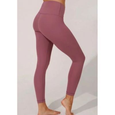 Yogalicious Women's Lux Leggings Rose Clay with Inside Pocket Size Small