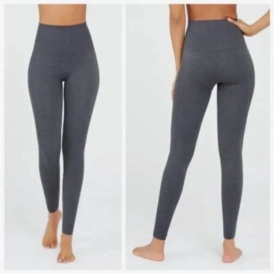 SPANX Leggings Medium Gray Seamless High Waist Look at Me NEW