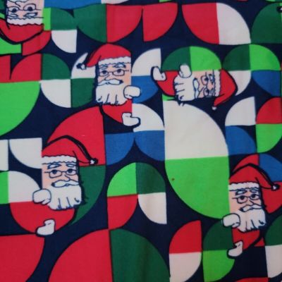 Brand New LuLaRoe Plus Size TC2 Christmas Geometric Santa Holiday Leggings