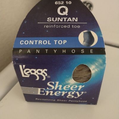 leggs sheer energy pantyhose Suntan Control Top Q652 10